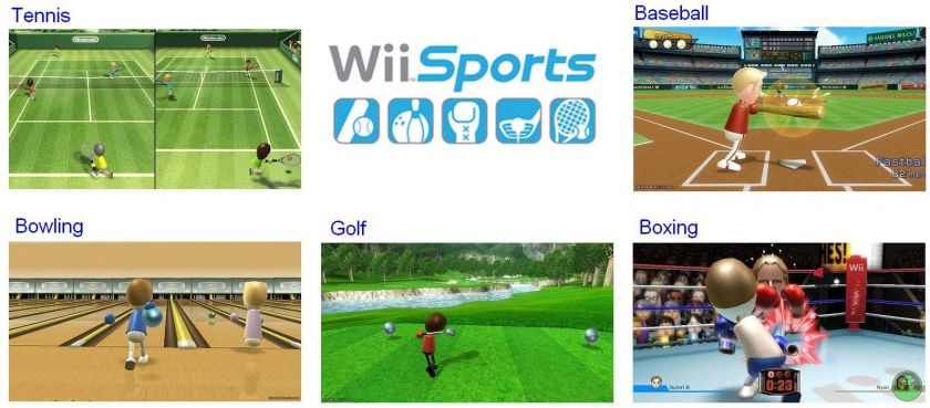 Nintendo Black Wii Console 3 Games 2P Bundle Mario Kart 045496880019 