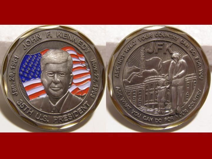 John F. Kennedy 35th U.S. President Challenge Coin E_S  