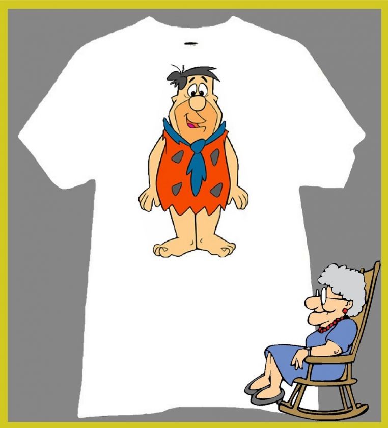 FLINTSTONES T Shirt FRED STANDS YABBA DABBA DOO RETRO  