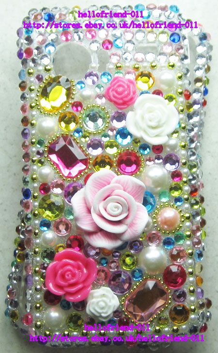 Rhinestone BLing Case Cover For HTC Droid Incredible 6300 #4  