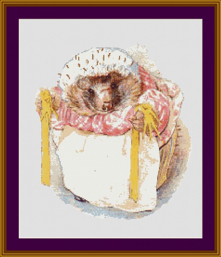 Counted Cross Stitch Pattern   Beatrix Potter Mrs. Tigglewinkle with 