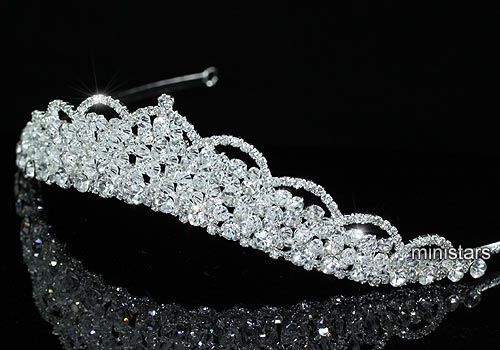 Bridal Wedding Sparkling Tiara use Swarovski Crystal AT1468  