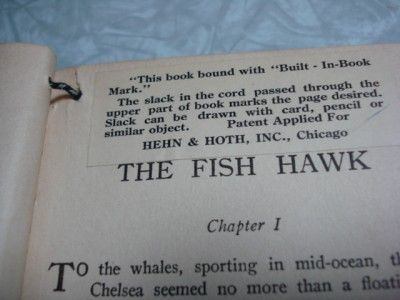 1929 HC The FISH HAWK Edison Marshall Alaska Ex lib 1st  