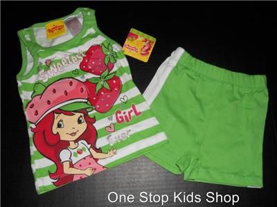   SHORTCAKE Toddler Girls 24 Mo 2T 3T 4T Set OUTFIT Shirt Shorts Capris