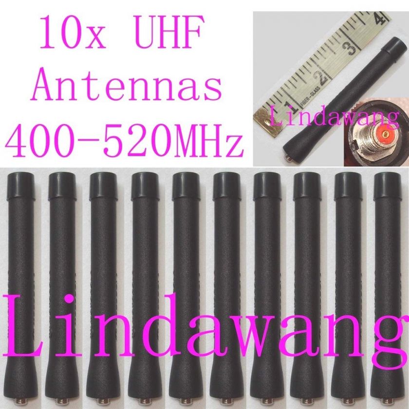 10x UHF Antenna for motorola Two Way Radios Walkie Talkies 3.7 Inch 